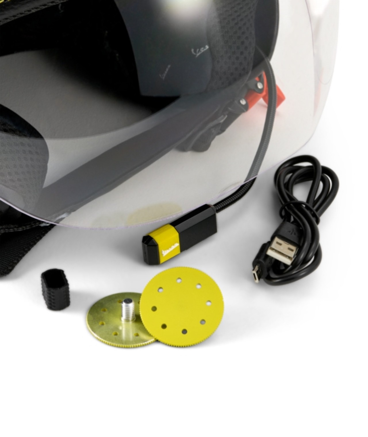Vespa Jet Helmvizier 4.0 Grigio Ottimista Mat - Bluetooth