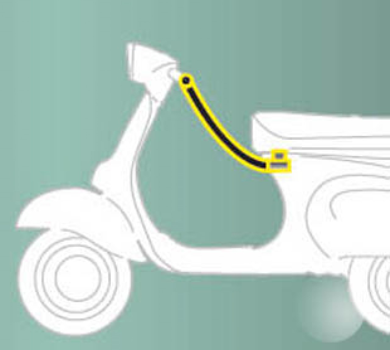 Anti-diefstal apparaat (zit - stuur) standaard voor Liberty Original Piaggio