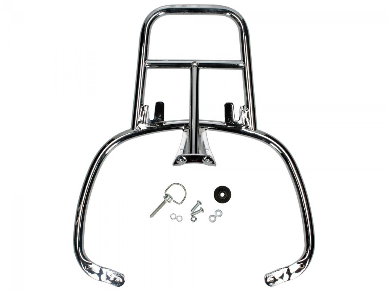 Topkofferset 32L wit montebianco (BR/544), bagagerek chroom voor PIaggio Medley 125 (24-)