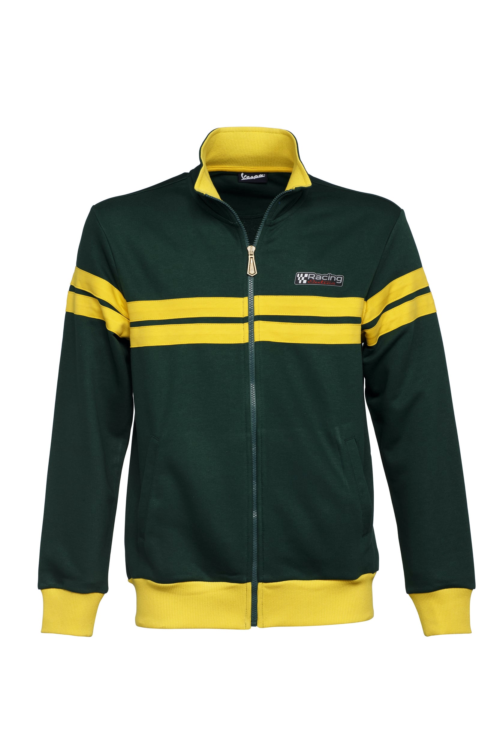 Vespa Sweatshirt Jasje, Racing Sixties 60s groen/geel