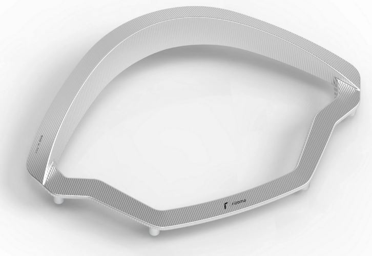 Decoratieve ring RIZOMA snelheidsmeter voor Vespa GTS/GTS Super 125-300cc (`23-), zilver