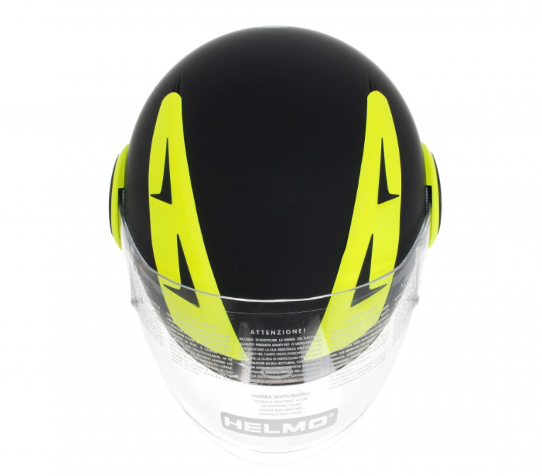 Helmo Milano Volstraalhelm, FuoriRotta Premium, zwart, geel, mat