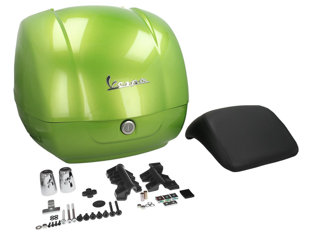 Originele topkoffer voor Vespa GTS - groen / gem groen / hoop groen 341/A