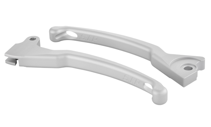Sport hendelset rem links/rechts voor Vespa LX/LXV/S/Primavera/Sprint 50-150ccm, zilver mat