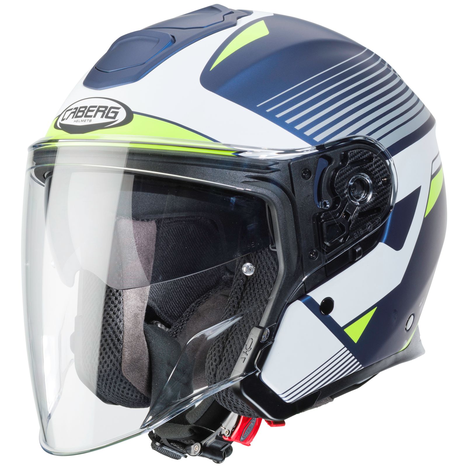 Caberg Helm Flyon Rio, mat-blauw/wit-fluo-geel