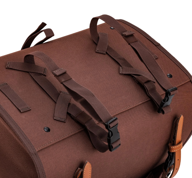 Tas "Classic" groot voor Vespa, nylon, tabak bruin
