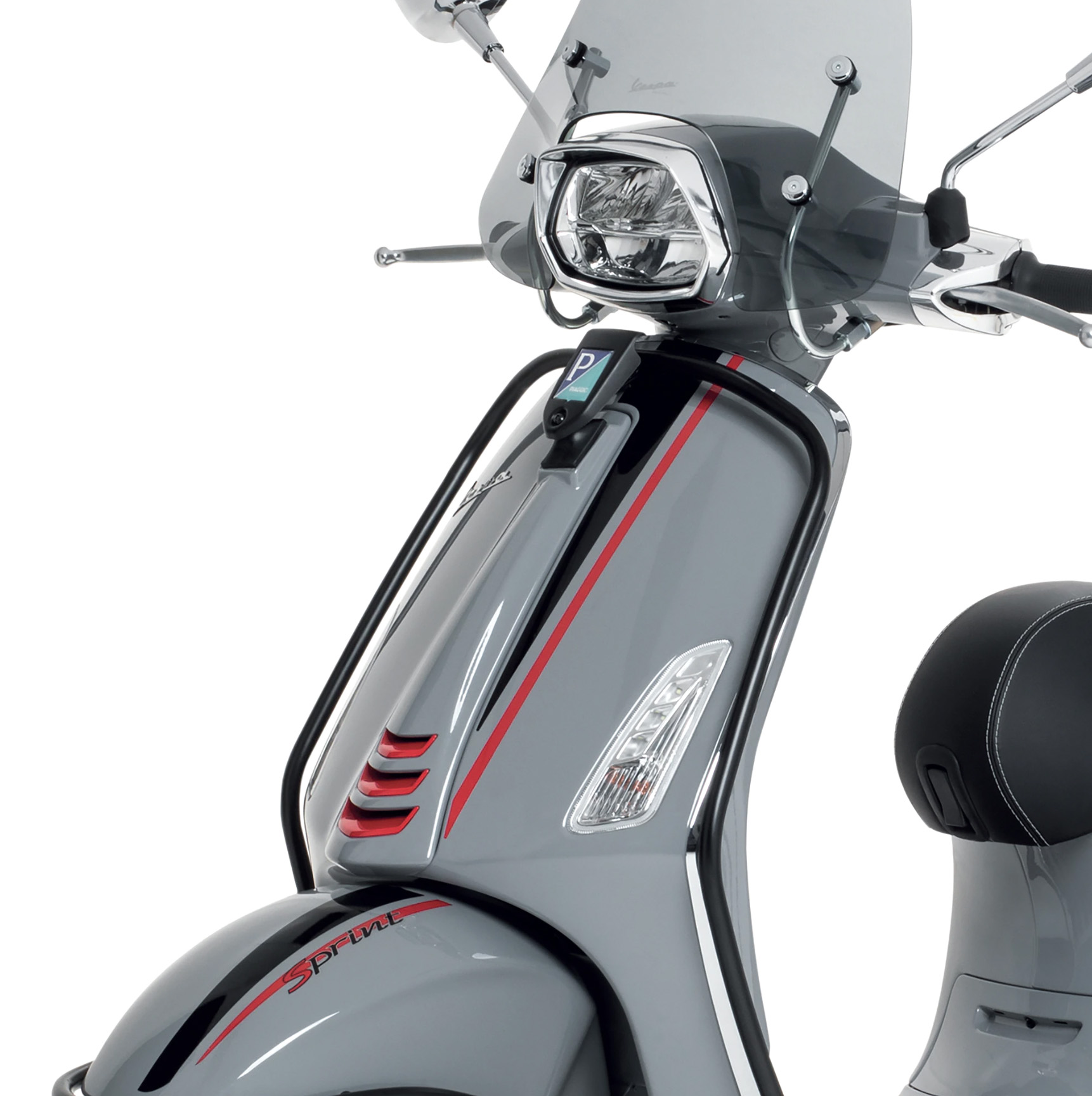 Crash bar voorzijde Vespa Primavera / Sprint / Elettrica - zwart