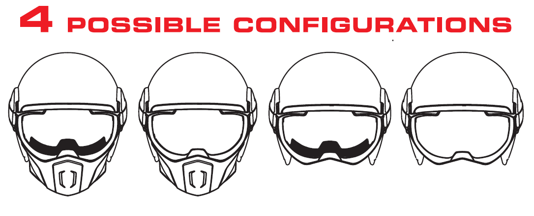 Caberg Helm Ghost Nuke, mat zwart/grijs