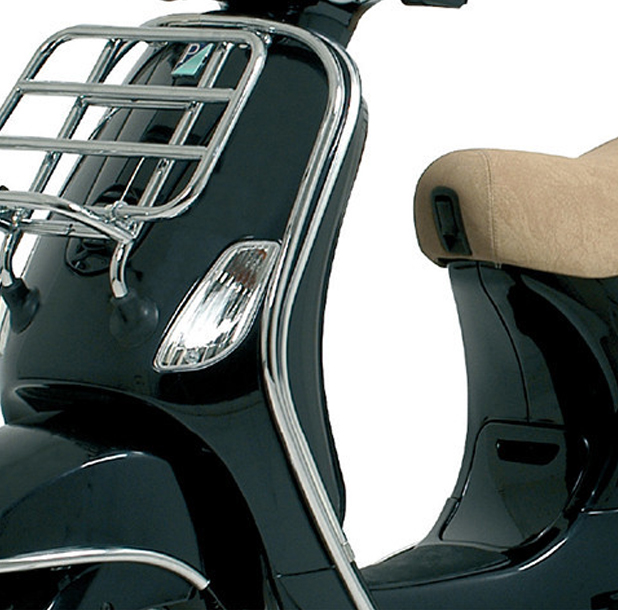 Originele Vespa beenschild beugel chroom Vespa LX / LXV