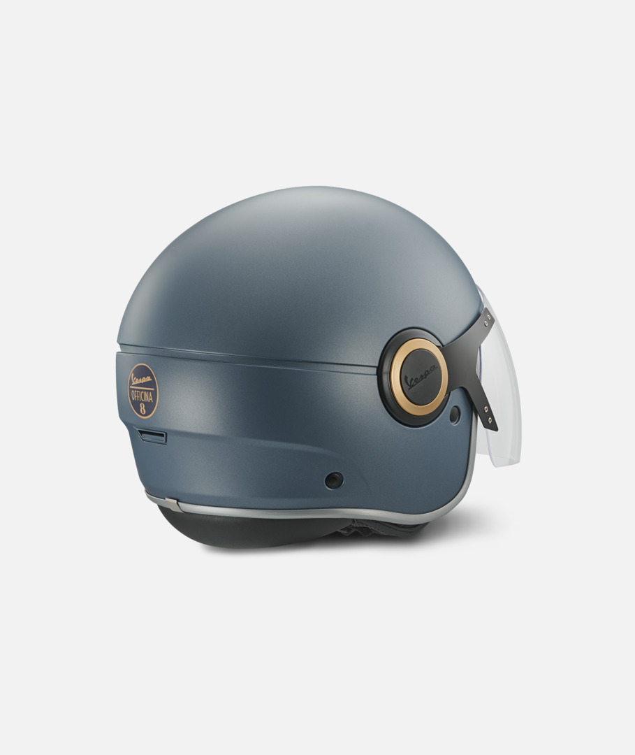 Vespa jethelm Officina 8 matblauw