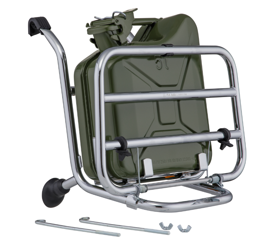 Bagagerek vooraan voor Vespa PX 80-200cc, opvouwbaar, chroom