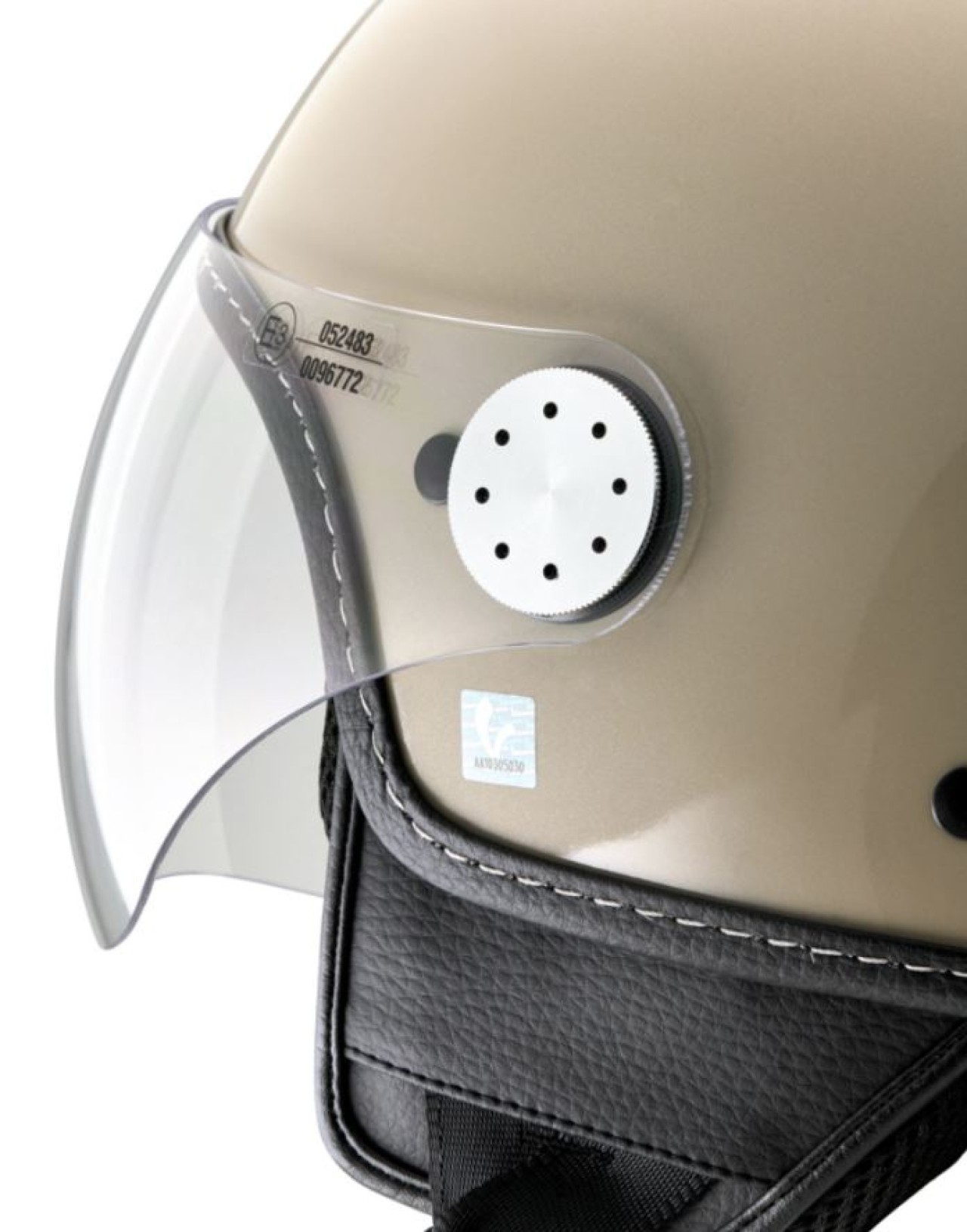 Vespa Jethelm, Vespa Visor LangHe, beige glänzend (Q01) - XL