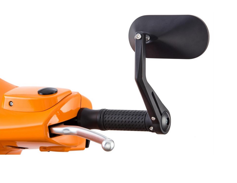 Stuurspiegel AGILA voor Vespa links of rechts, zwart