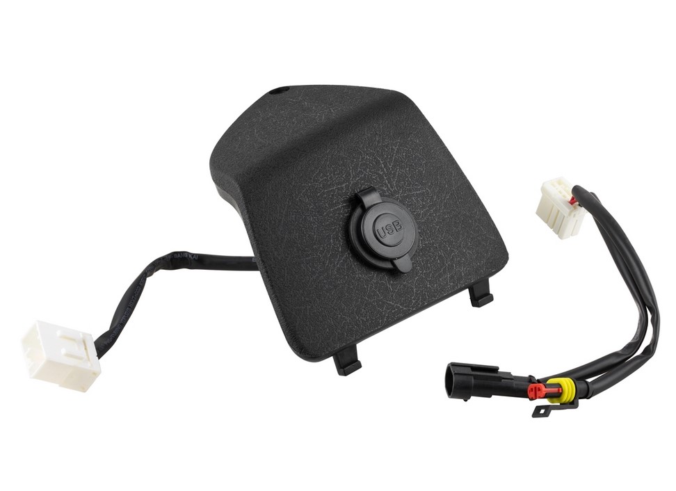 Bagageruimteafdekking links met USB-aansluiting voor Vespa GTS/GTS Super/GTV/GT, zwart