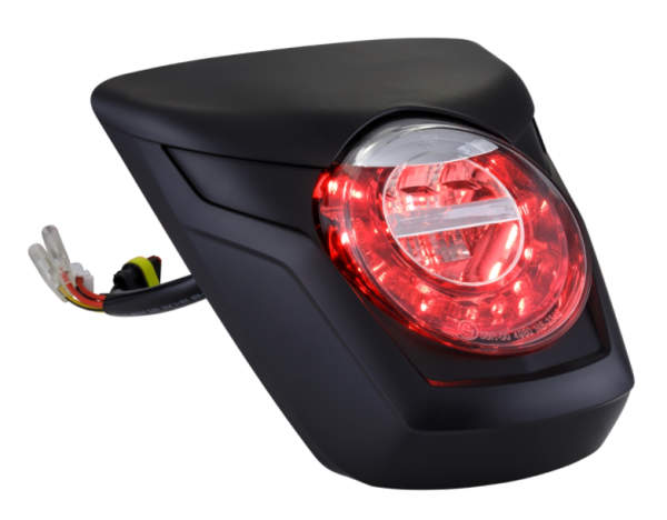 Achterlicht LED rood voor Vespa Primavera/Sprint 50-150ccm, rand - mat zwart
