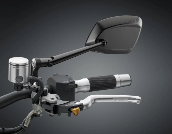 Spiegel RIZOMA 4D links voor Vespa, zwart geanodiseerd