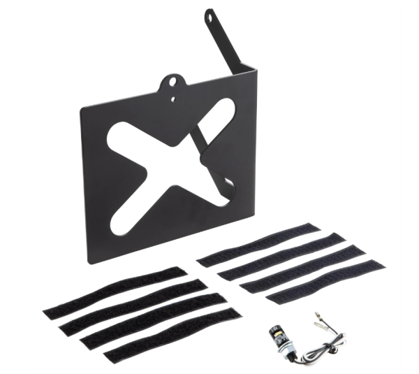 Nummerplaathouder zijdelings voor Vespa GTS/GTS Super/GTV/GT, mat zwart