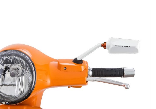 Spiegel Stage6 F1 voor Vespa, links, wit