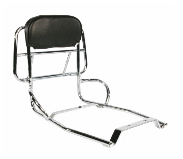 Bagagerek achteraan voor Vespa PX 80-200cc, opvouwbaar, chroom