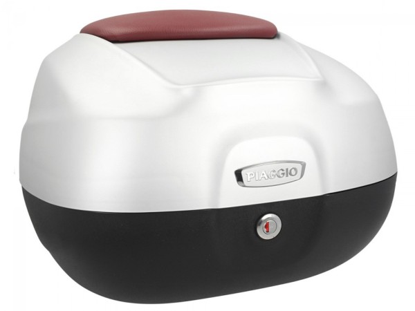 Topkoffer 37 l met rugleuning voor Piaggio Beverly 350 Sport Touring (17-20) - matgrijs 760/B