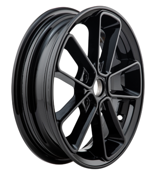 Velg voor/achter 12" voor Vespa GTS/GTS Super/GTV/GT 60/GT/GT L 125-300ccm, zwart glanzend