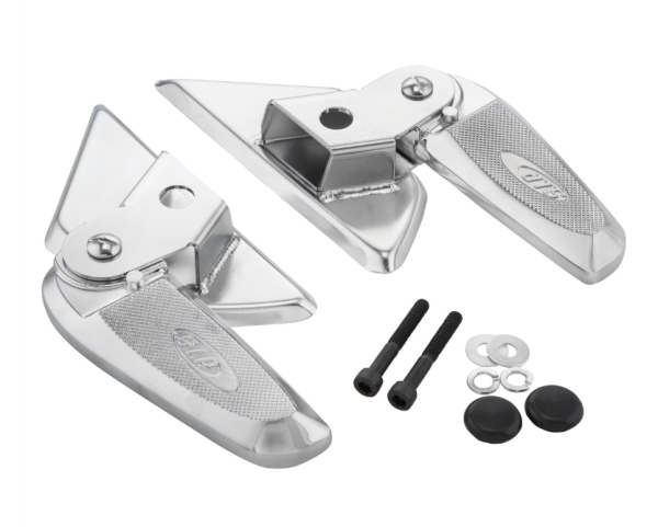 Voetsteunen rechts en links voor Vespa LX /LXV /S 50-150ccm, chroom/chroom