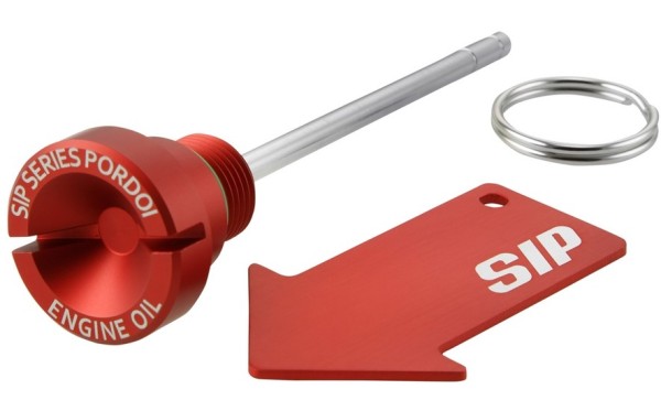 Olievulplug motorolie voor Vespa GTS/GTS Super/GTV 300cc HPE, rood mat