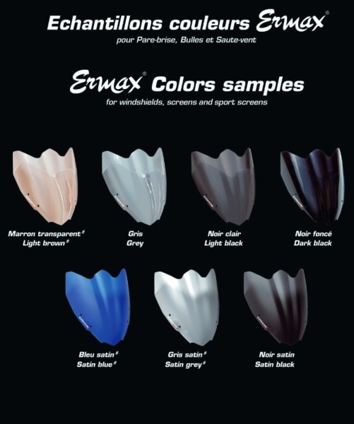 Voorruit ERMAX originele maat voor Piaggio MP3 modellen, helder