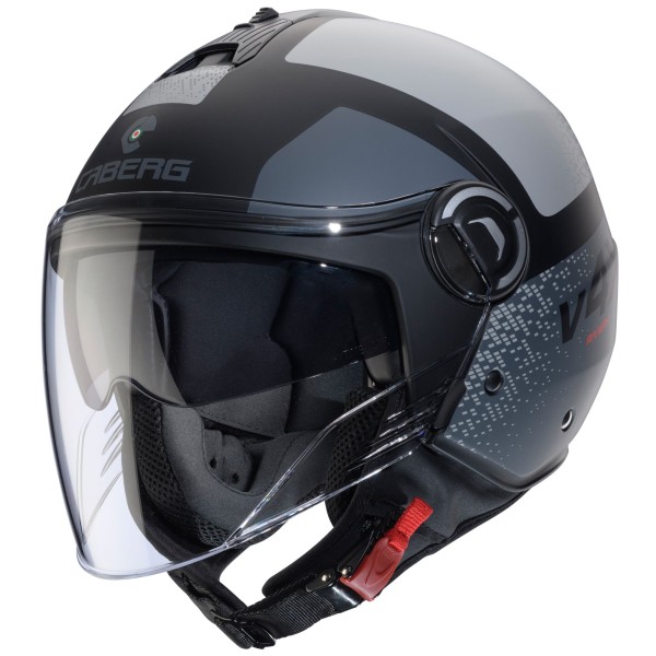 Caberg helm Riviera V4 X Alpha mat-zwart/antraciet-grijs