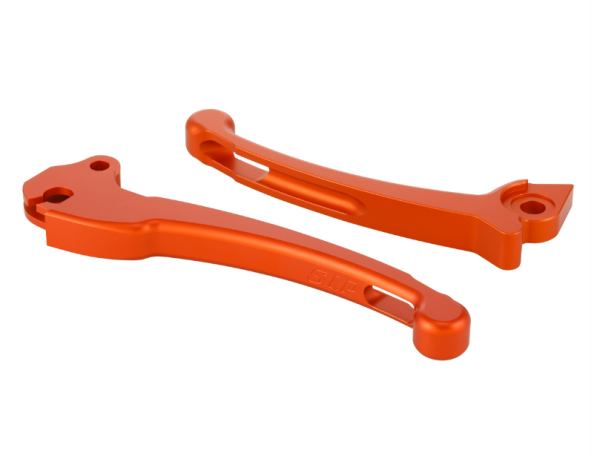 Sport hendelset koppeling/rem voor Vespa PX 125-200ccm, HBZ Grimeca, rechts/links, oranje mat