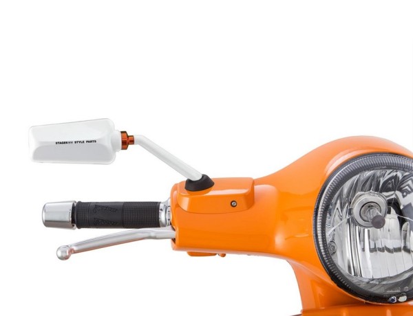 Spiegel Stage6 F1 voor Vespa, rechts, wit