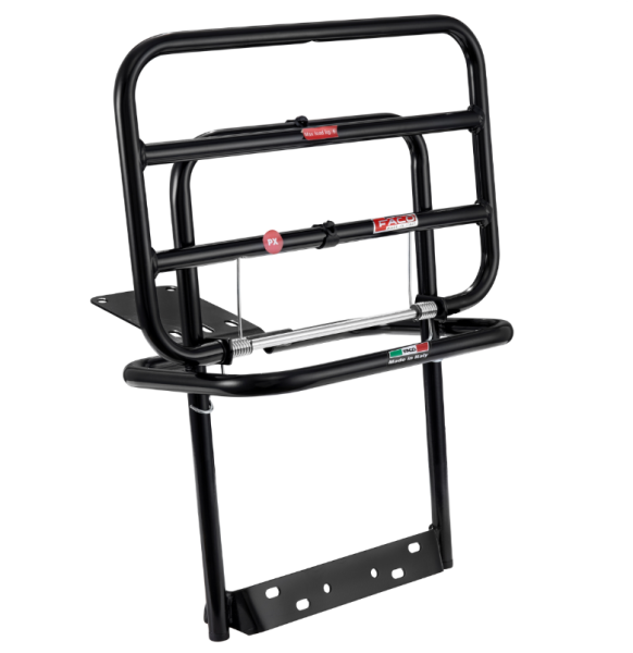 Bagagerek achteraan voor Vespa PX 80-200cc, opvouwbaar, zwart