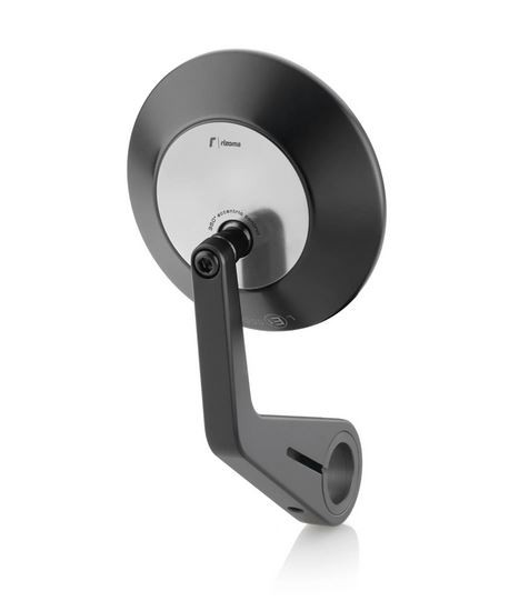 Stuurspiegel RIZOMA ECCENTRICO voor Vespa links of rechts, zwart/zilver geanodiseerd