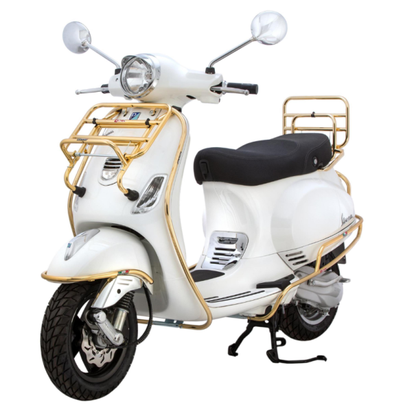 Crashbar zijafdekking voor Vespa LX/LXV 50-150cc, goud
