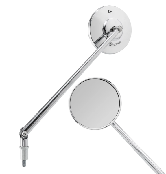 Standaardspiegel voor Vespa, linkse schroefdraad, chroom