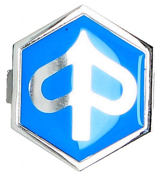 Embleem "PIAGGIO" cascade, blauw