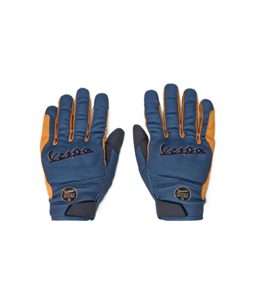 Vespa handschoenen Officina 8 blauw geel