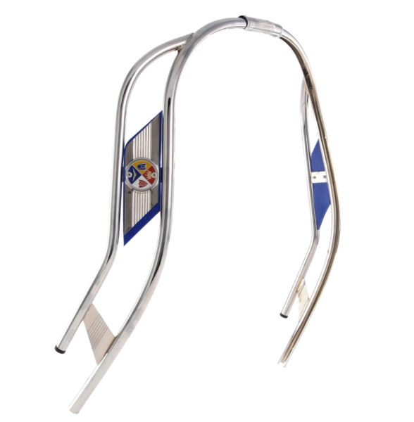 Beenbeschermer met dubbele sleuf voor Vespa PX 80-200ccm, chroom