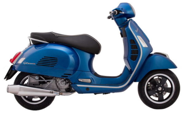 Racing uitlaat voor Vespa GTS/GTS Super/GTV/GT 60 125-300cc dwz, 4T, LC, gepolijst roestvrij staal