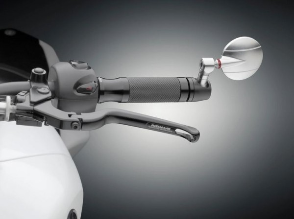 Stuurspiegel RIZOMA "SPY-R" Ø 94,5 mm links of rechts voor Vespa, zwart/zilver geanodiseerd