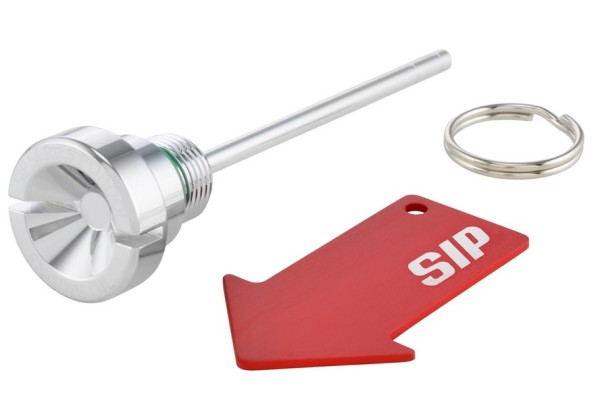 Olievulplug motorolie voor Vespa GTS/GTS Super/GTV 300cc HPE, chroom