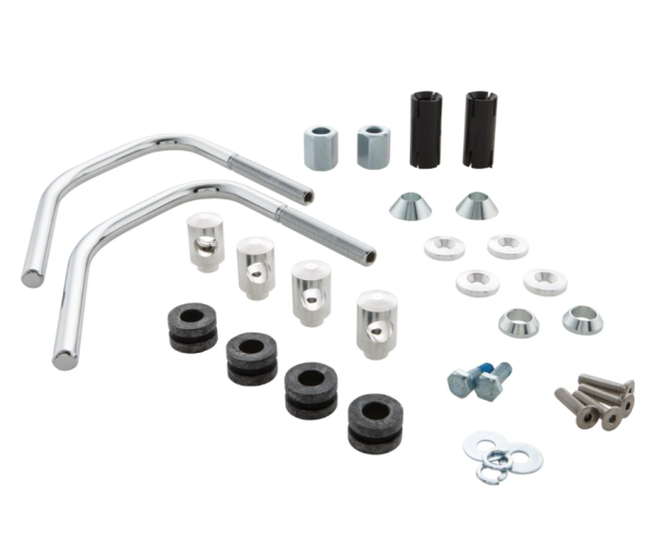 Bevestigingsmateriaal flyscreen voor Vespa Sprint 50-150cc 2T/4T, zilver