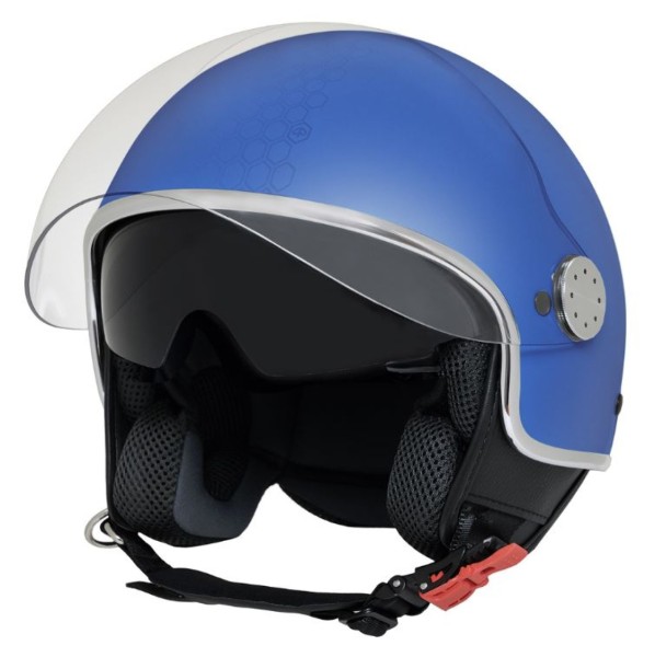 Piaggio PFJ Mirror Jet Helm blauw mat