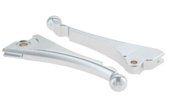 Sport remhendelset "Shorty 3D" links/rechts voor Vespa LX/LXV/S/Primavera/Sprint, chroom