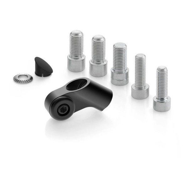 Spiegeladapter RIZOMA "Side Mount" L 42,5 mm voor Vespa, zwart geanodiseerd