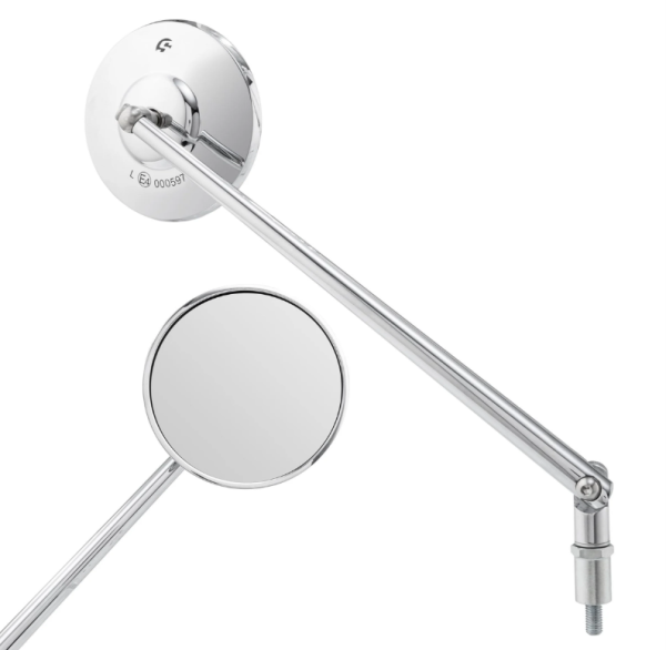 Standaardspiegel voor Vespa, rechtse draad, chroom