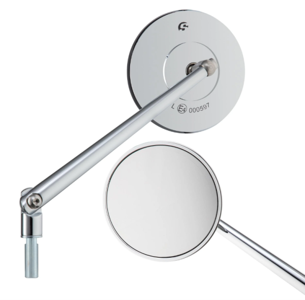 Standaardspiegel voor Vespa, linkse schroefdraad, chroom