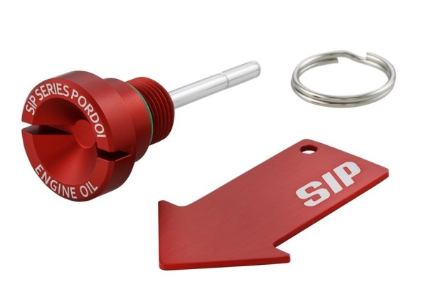 Olievulplug motorolie voor Vespa, rood mat