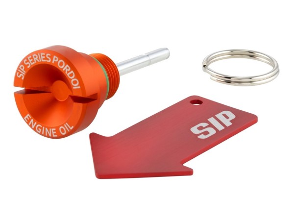 Olievulplug motorolie voor Vespa, mat oranje