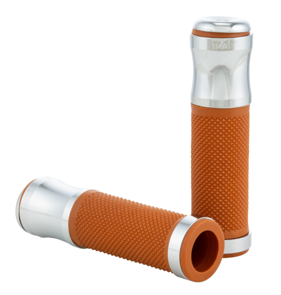 Handvatten Ø 24/24 mm, L 125 mm voor Vespa PX 125-200cc, chroom/bruin